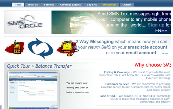 Web Application: SMS Circle 