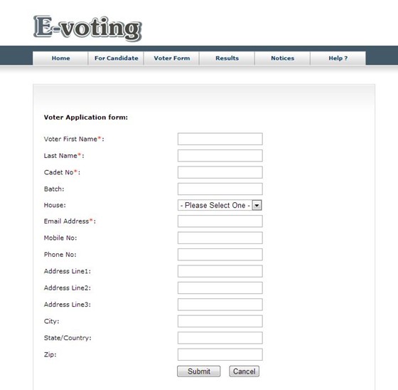 Web Application: E-Voting