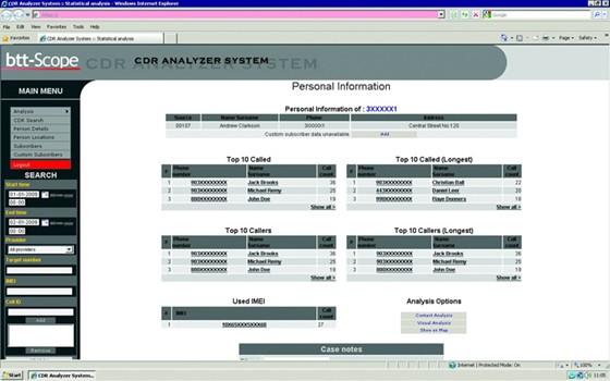Web Application: CDR Analyzer System